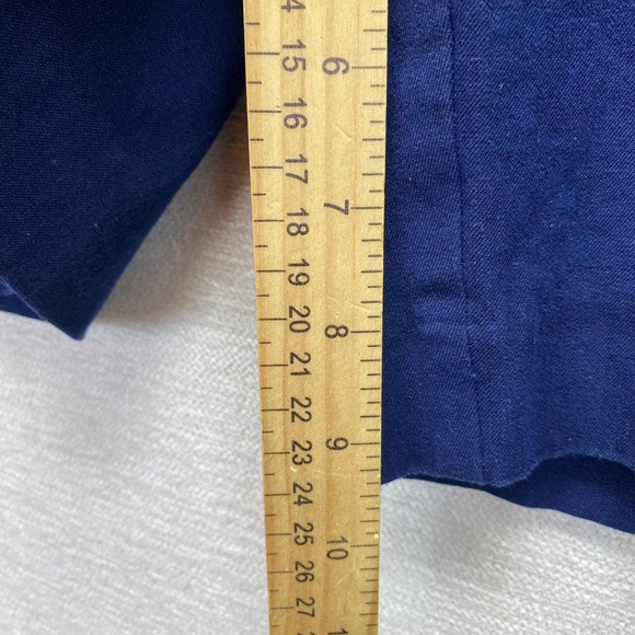 Crown & Ivy Ashley Women's Navy Blue Flat Front Shorts Size 14 Pull On Stetch - Picture 7 of 10